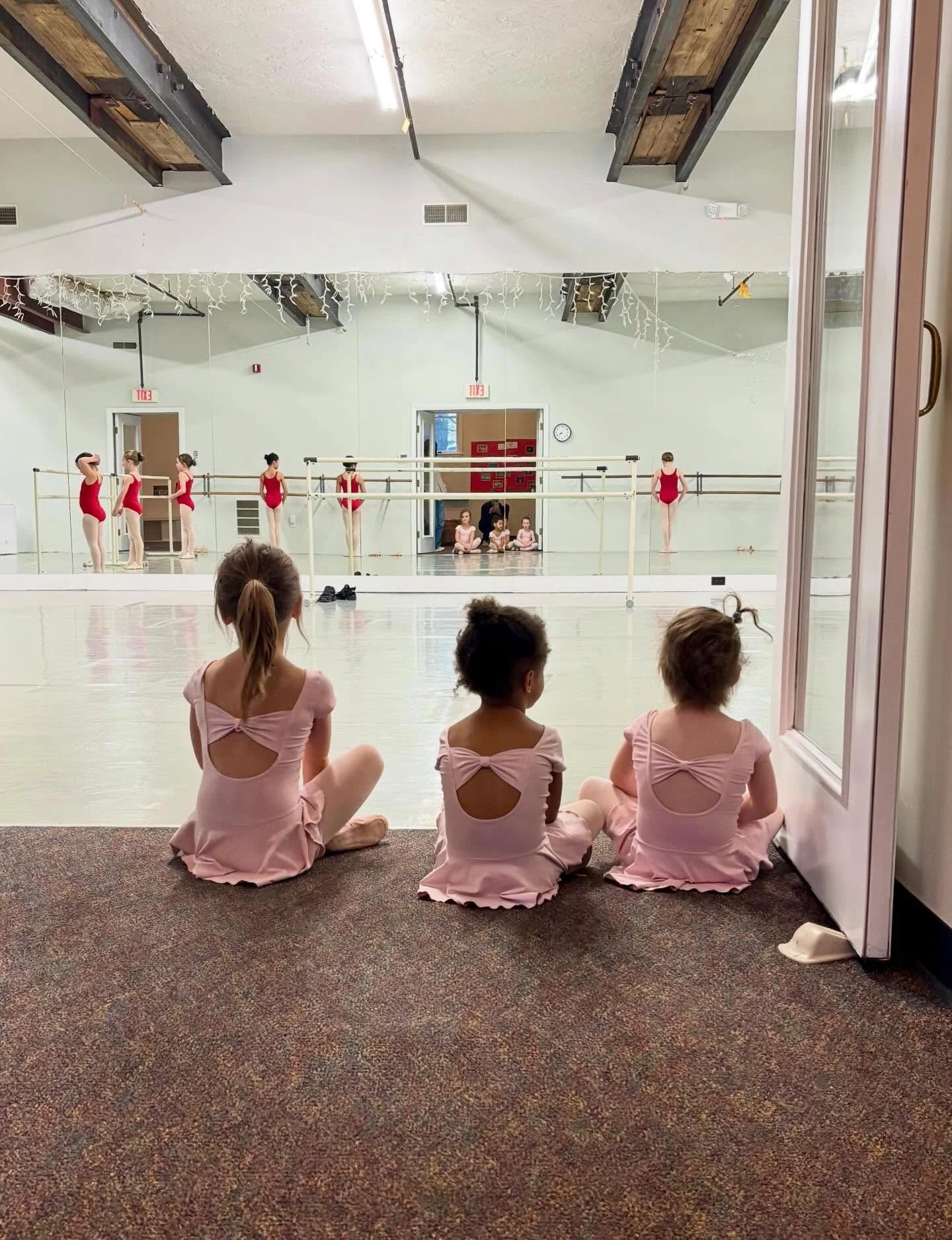 This has got to be one of our favorite studio views 🥰.

From our tiniest dancers to our longtime faculty members, everyday this studio is full of so much care and inspiration for ballet. 🩰 

#actonschoolofballet #balletstudio #balletclass #ballet #