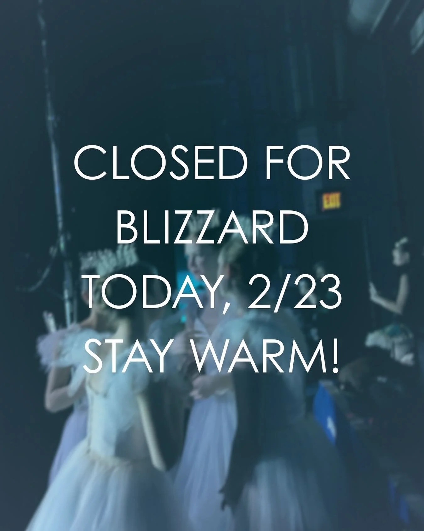 Stay warm and have some fun in the snow today! 🩰❄️