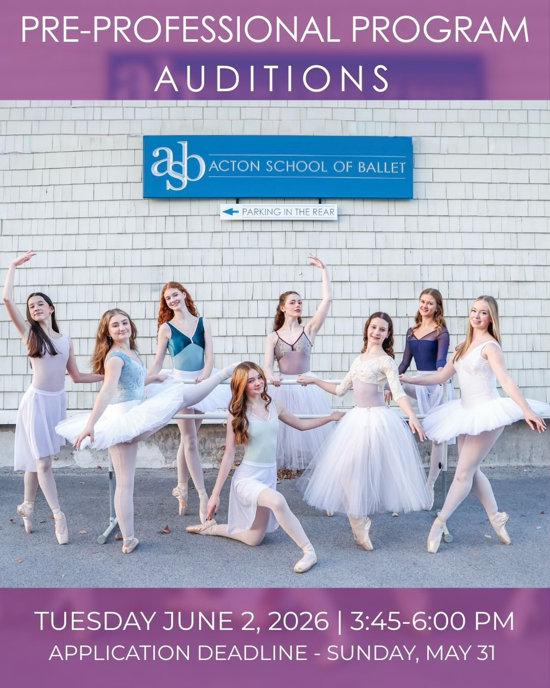 Our Pre-Pro Program Auditions are next Tuesday, with applications closing on Sunday (tomorrow)! 

🩰This past school year, pre-pro students participated in a 4-week reformer pilates workshop, wonderful master classes, a professional photoshoot, and m