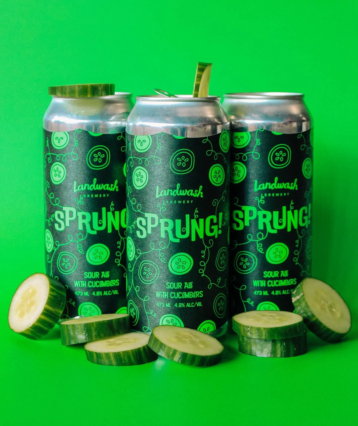 Sprung is back!
🥒
Our fan favourite cucumber sour ale has returned just in time for the Fall season!
🍁
This beer is available today at the brewery in cans and on tap at 3pm! It is headed out for full distribution this week. Get a can in Marie&rsquo