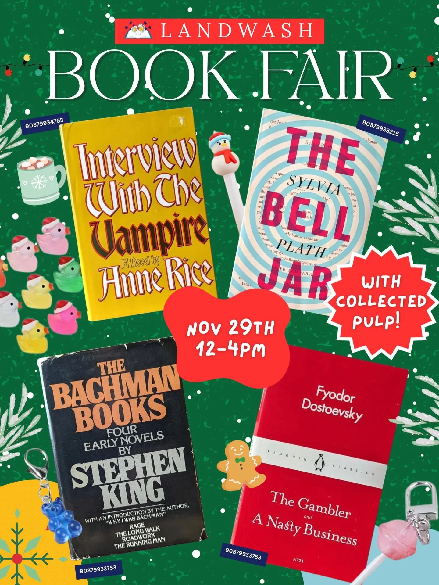 Join us on Saturday, November 29th, from 12 to 4PM for a Festive Book Fair like no other, in collaboration with @collected.pulp.
🎄 
E-transfer and cash payments accepted!
📚 
Stock up on cheerful schoolish supplies that&rsquo;Il bring the spirit of 