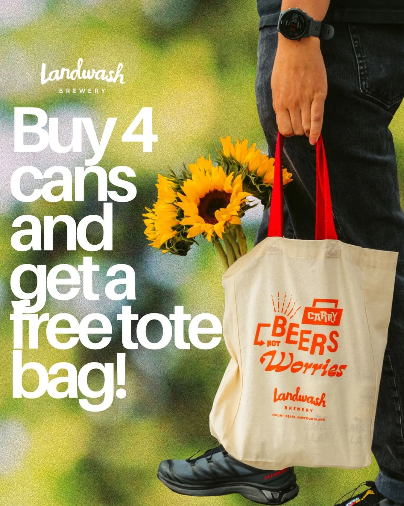 For a limited time, when you buy 4 cans in the taproom you&rsquo;ll get a free tote bag!
🙌