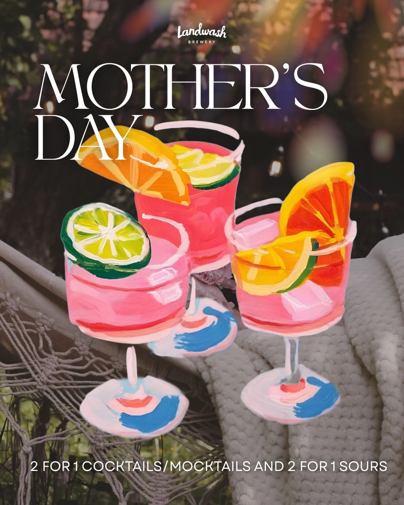 Ok so we&rsquo;ve never done this before, drumroll please...
🥁
On Mother&rsquo;s Day (May 10th), we will be offering 2 for 1 cocktails/mocktails and 2 for 1 sours beers (16oz).
🍹
Yes, we are serious. We take showing all the moms and caretakers out 
