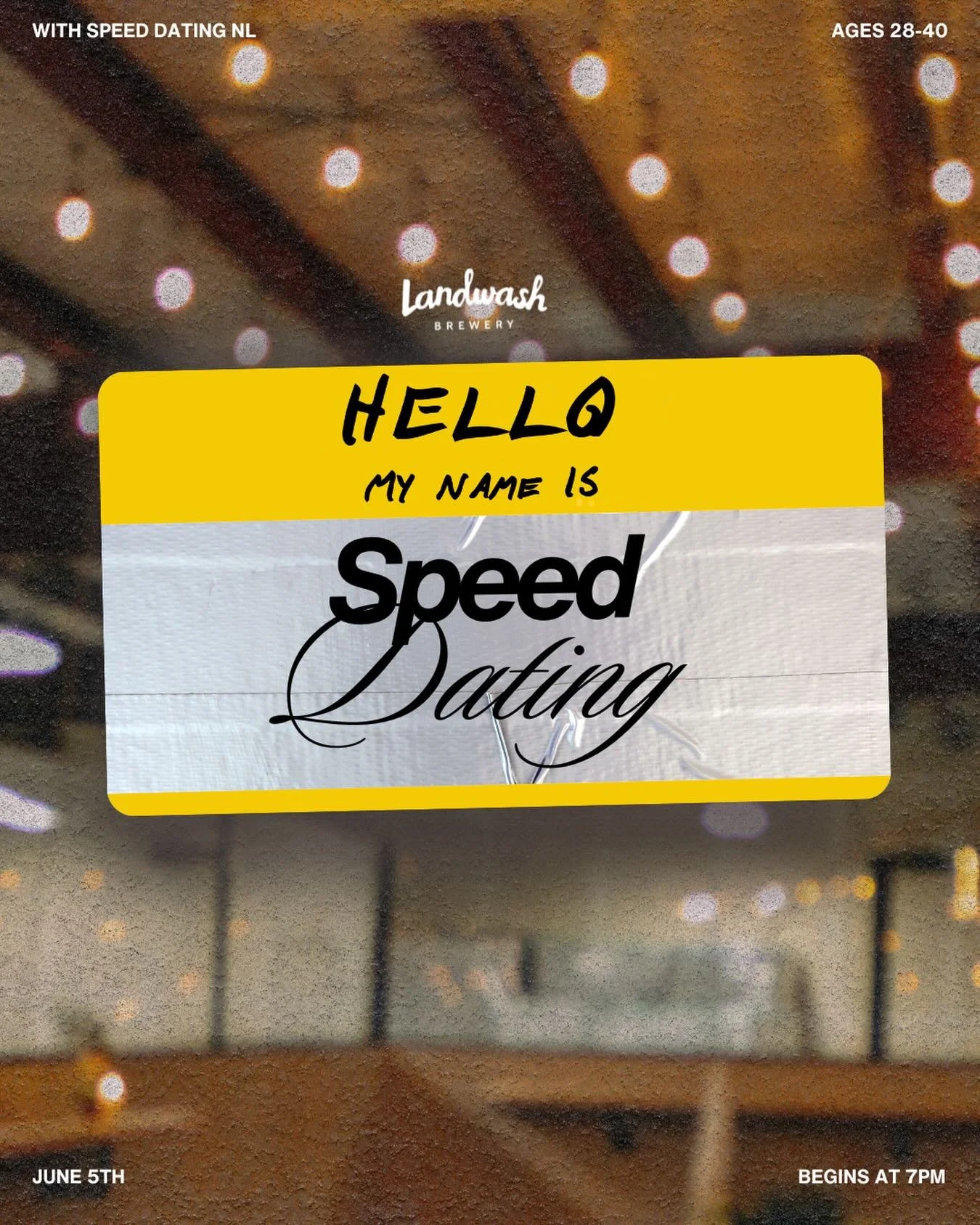 Speed Dating is back, this time with @speeddatingnl
💕
On June 5th, from 7-9pm for ages 28-40!
🙌
Get your tickets in our bio!
🎟️