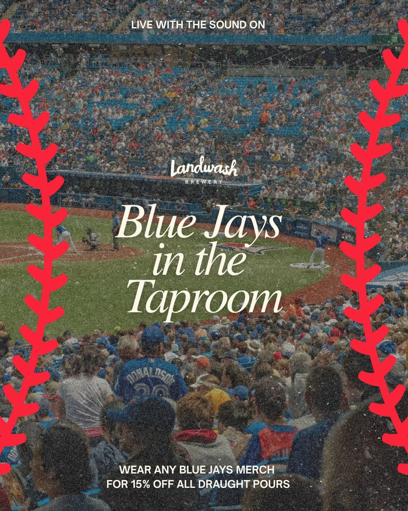 Starting tonight, we&rsquo;re thrilled to revive one of our taproom&rsquo;s most beloved traditions, our fan favourite Blue Jays promotion!
⚾️
Catch the game live in the taproom with the sound on as all the action as it unfolds.
🔉
Arrive decked out 