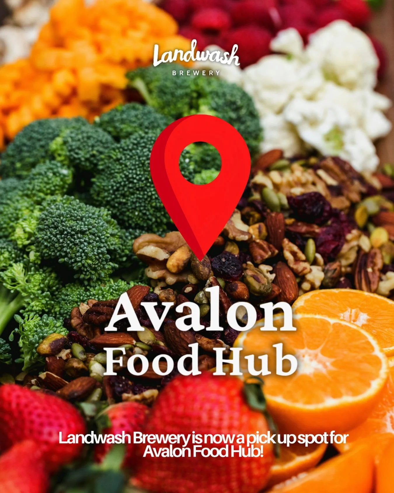 Landwash is now an official pick up spot for your @avalonfoodhub orders! Just swing by the brewery and one of the bartenders will grab your order for you!
🍻