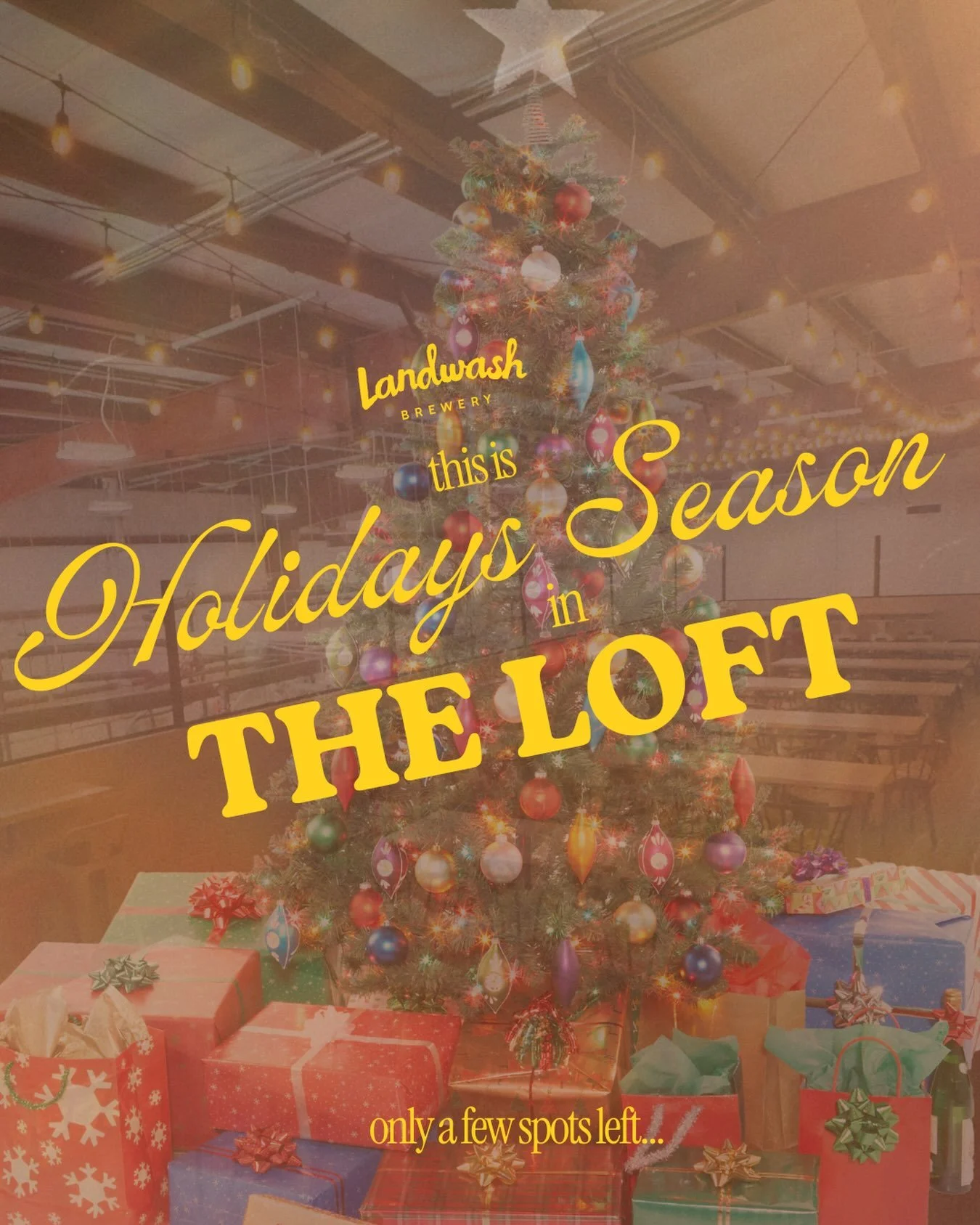 The office holiday party would look better with a Ruby Line or two, right? That is just a universal truth. Looking to book The Loft for your holiday festivities? We are booking up quickly, so now is the time to reach out!
⏰
With private bartending, d
