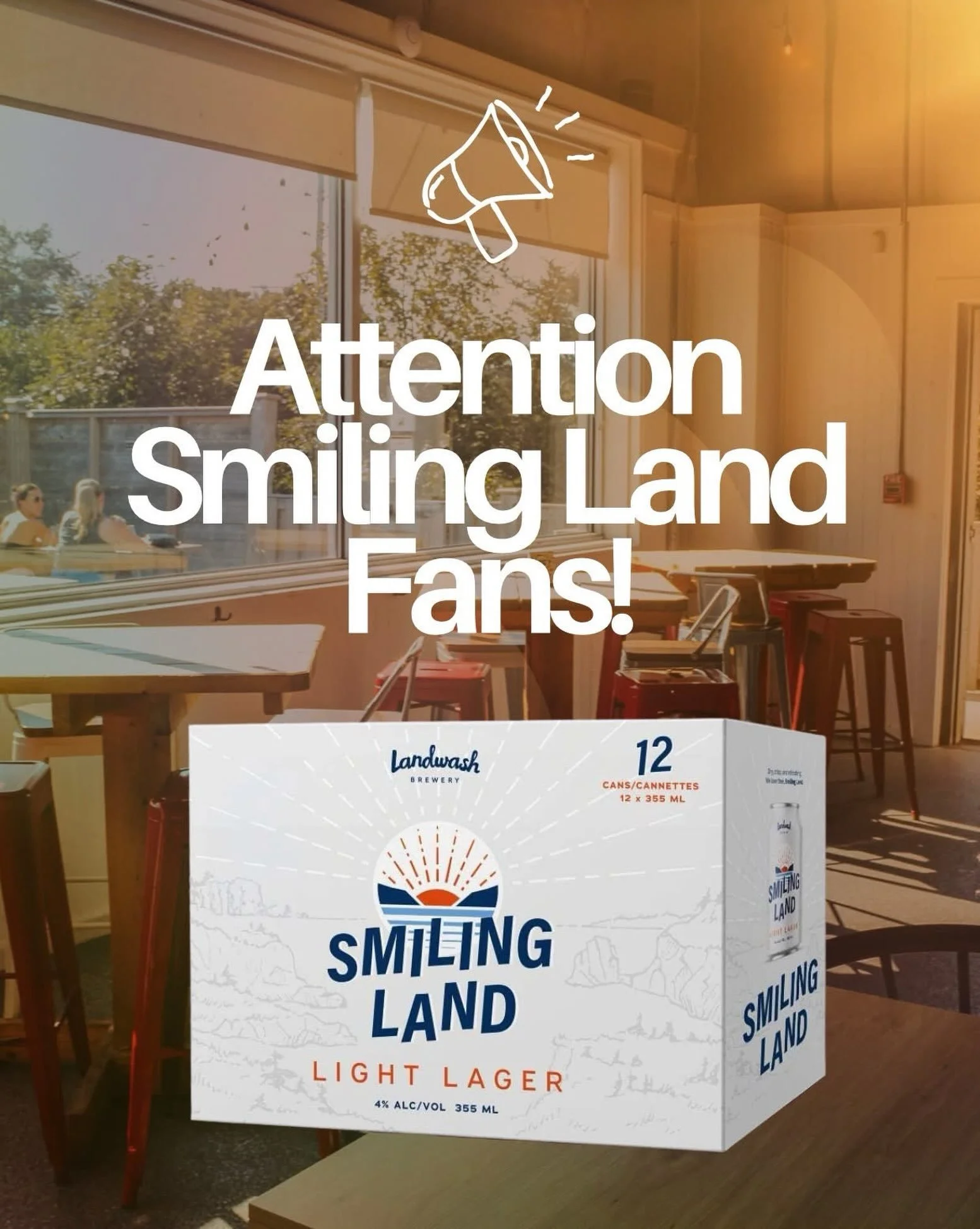 Heads up folks!
🚨
Out of an abundance of caution, Landwash and the NLC have decided to pull back Smiling Land 12 packs with the date code 2026/05/02. 
☑️ 
Why are we doing this? We&rsquo;ve got the heads up about of a few cans popping and we are mak
