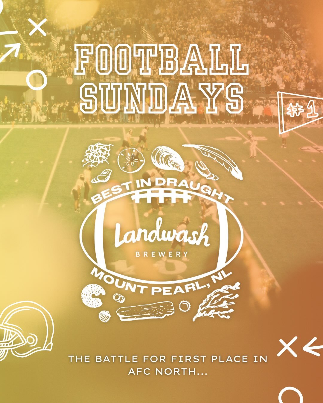 Football Sundays continue in the taproom this week! Grab your pals, wear your favourite team colours, and settle in for the action.
🏈
Show up in your a jersey for a chance to win a prize, and don&rsquo;t forget our Pick Six Challenge is still going 