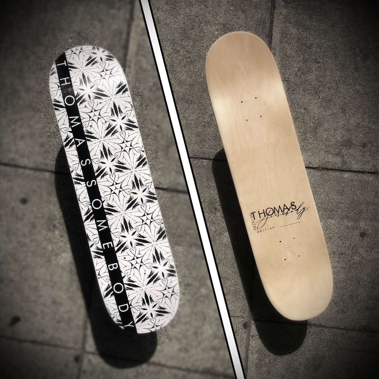Limited edition artist skateboard decks