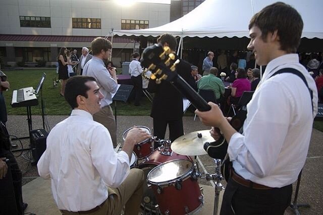 Hey, hey! Here&rsquo;s a photo of baby Josh and baby me playing in a jazz band back in college. Crazy that we&rsquo;re still making a racket together a decade later.
- Ben