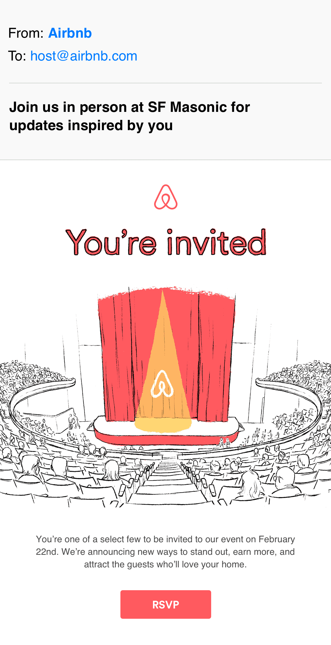Airbnb Launch Email
