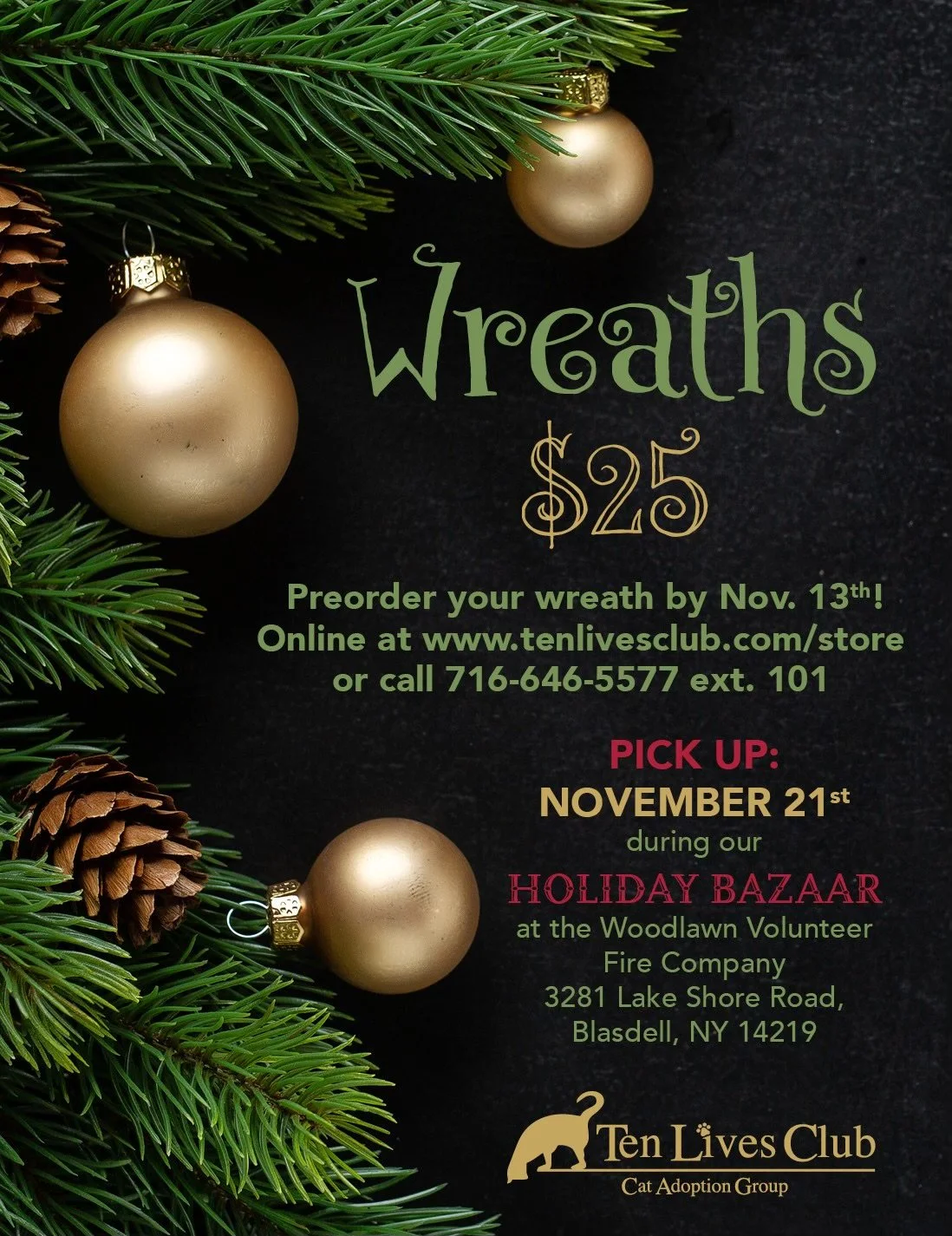 Fresh Fraser Fir Wreath Pre-Order
