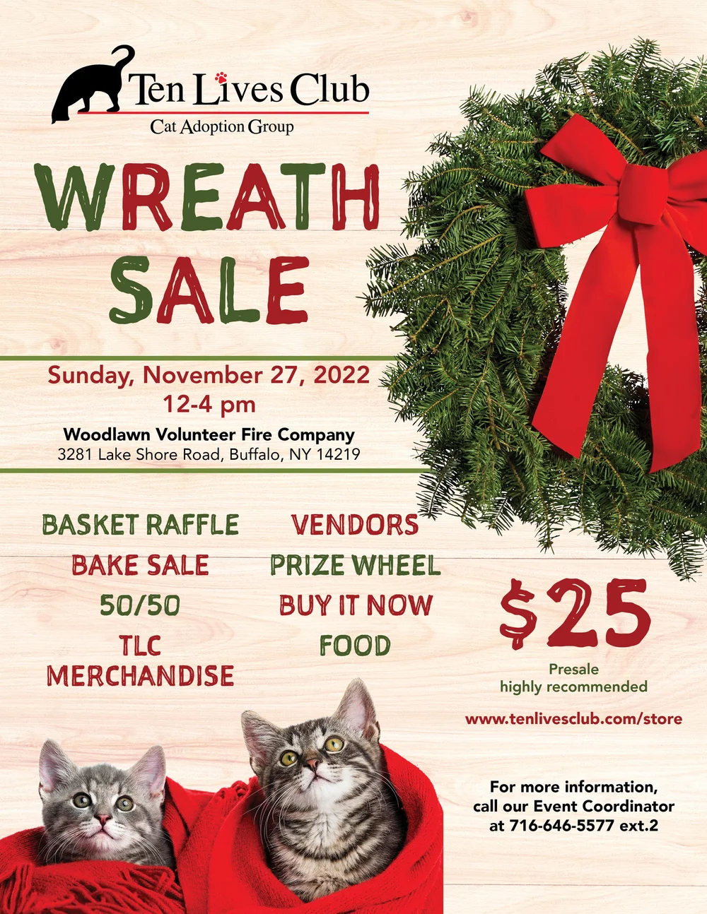 Wreath Sale ??? Ten Lives Club