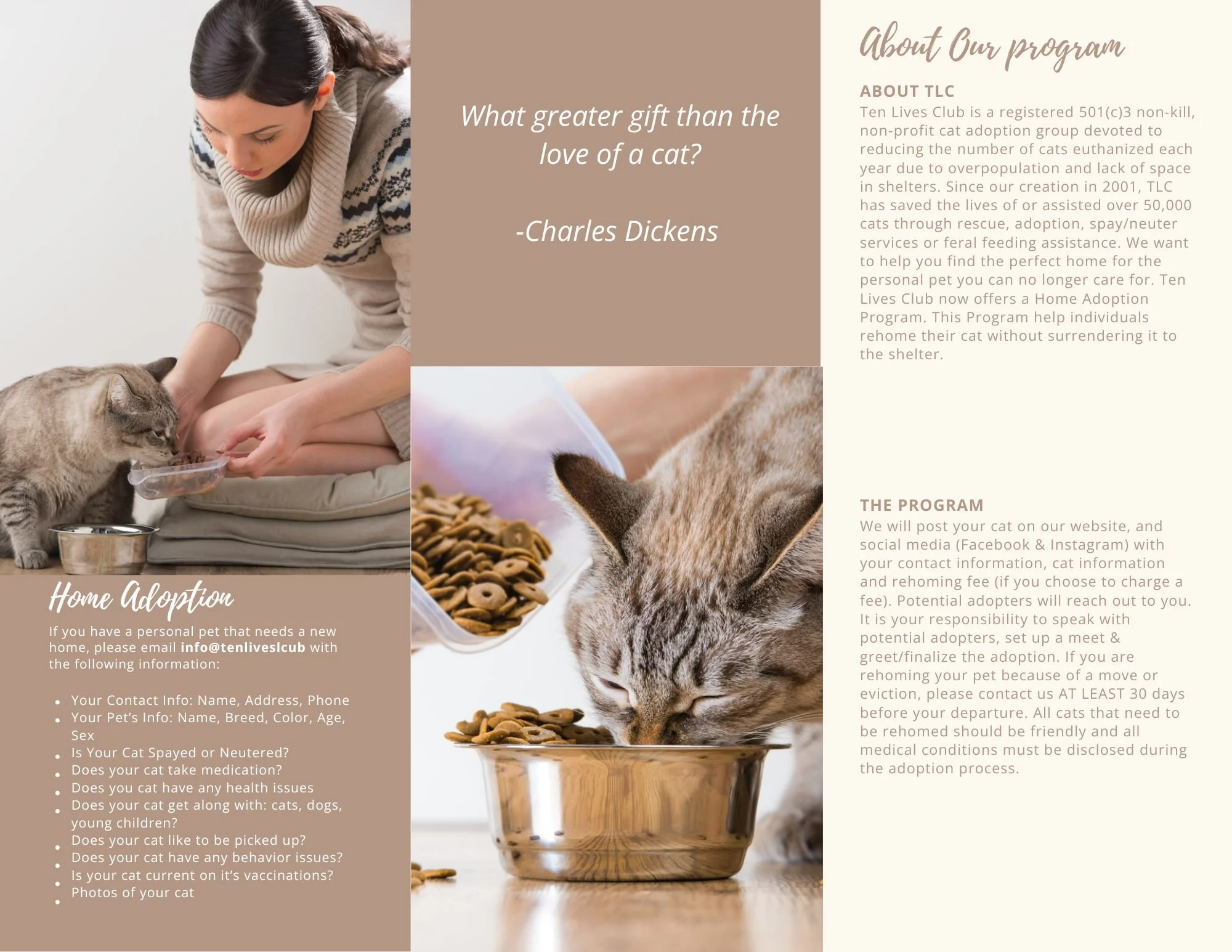 Home Adoption Program — Ten Lives Club