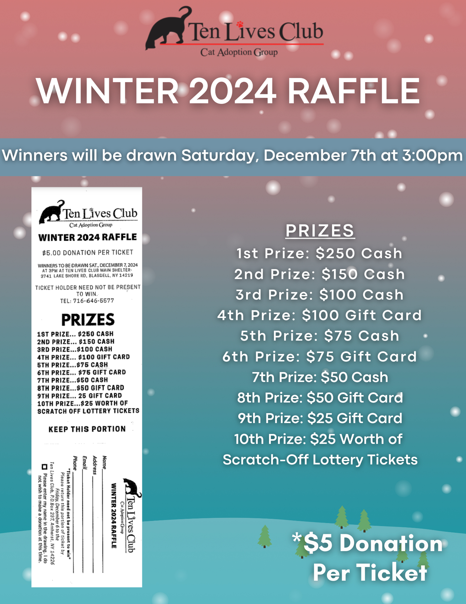 Winter 2024 Raffle — Ten Lives Club