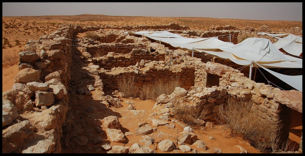 Remains of a ksar (Berber fortified village).