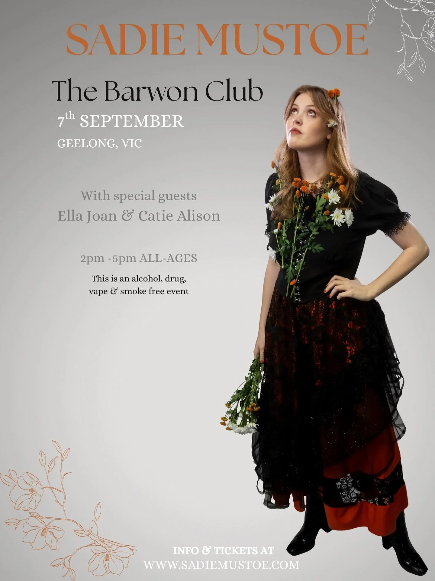 This Sunday!! It&rsquo;s an ALL-AGES gig at the @barwon_club With @ellajoan.m &amp; @catiealison I AM SO EXCITED!!!!! Let all your Geelong friends know xx 🏳️💛 Tickets on sale now, link in bio 

#geelonglivemusic #geelong #livemusicgeelong #livemusi