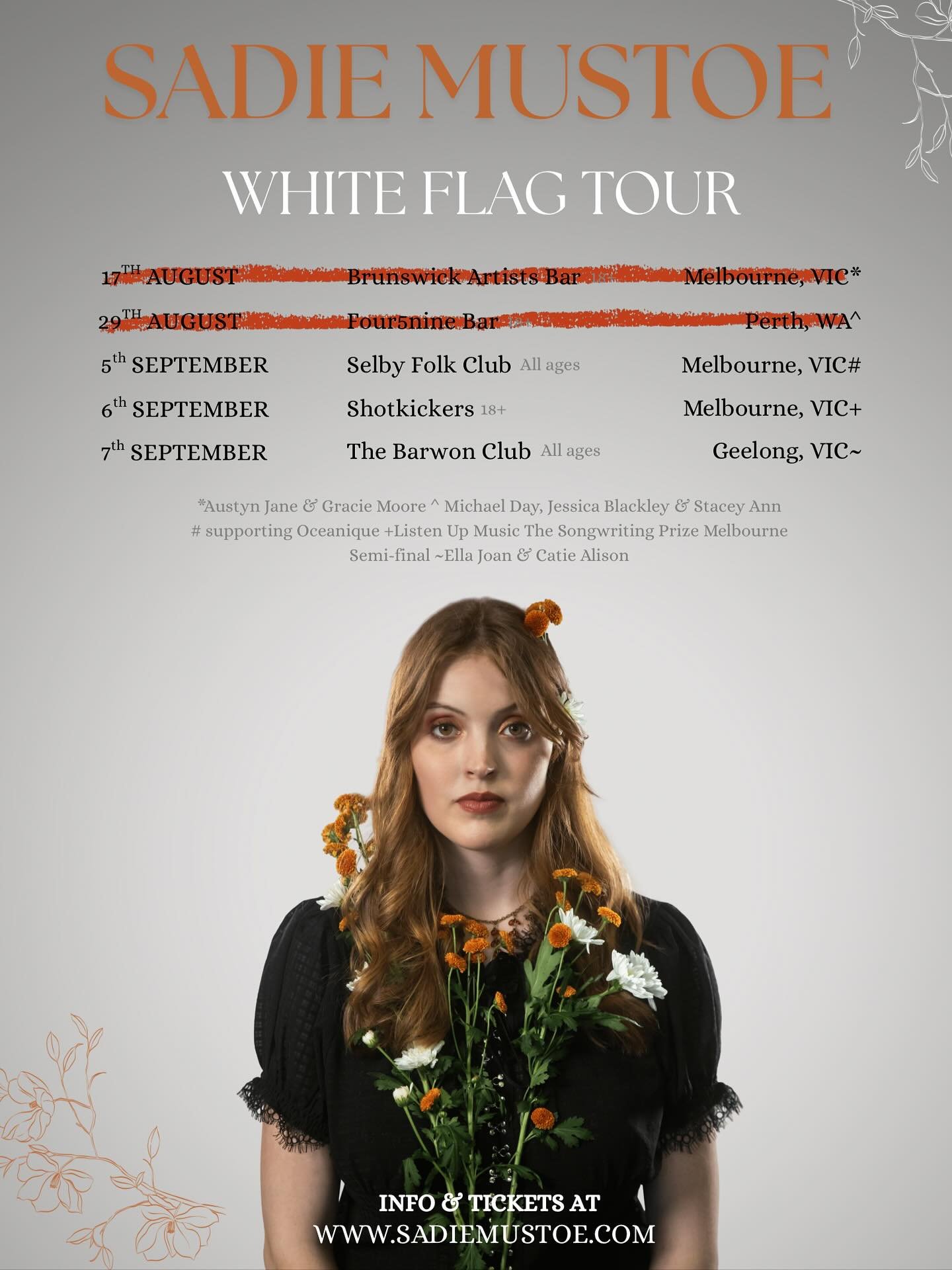Big tour weekend this week!! 

I&rsquo;ll be playing at @selbyfolkclub this Friday supporting the incredibly talented @oceaniquemusic (if you&rsquo;re in the hills you&rsquo;re gonna wanna come see this gig). Then I&rsquo;m heading to Thornbury on Sa
