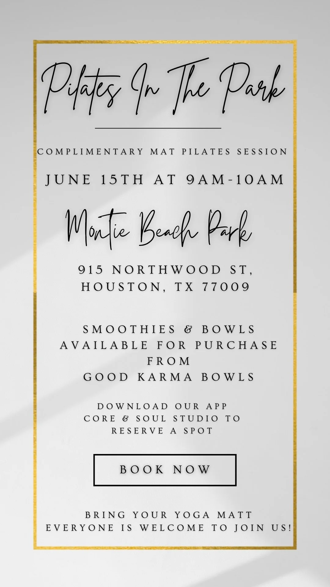 Pilates in the Park