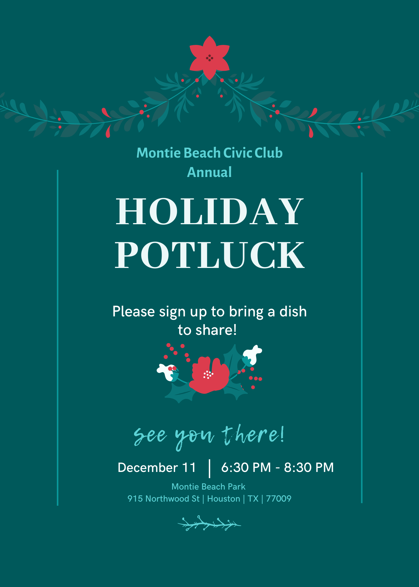 MBCC Civic Club Holiday Potluck Dinner