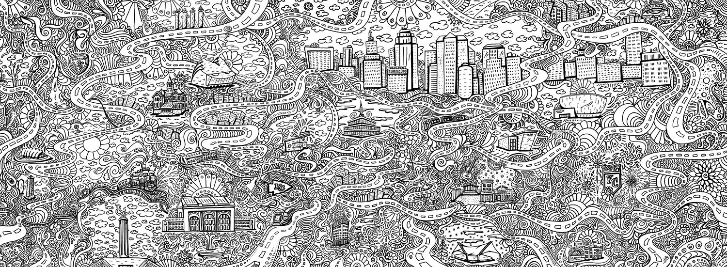 Doodle KC Map Mobile Mural — Doodle Dood LLC