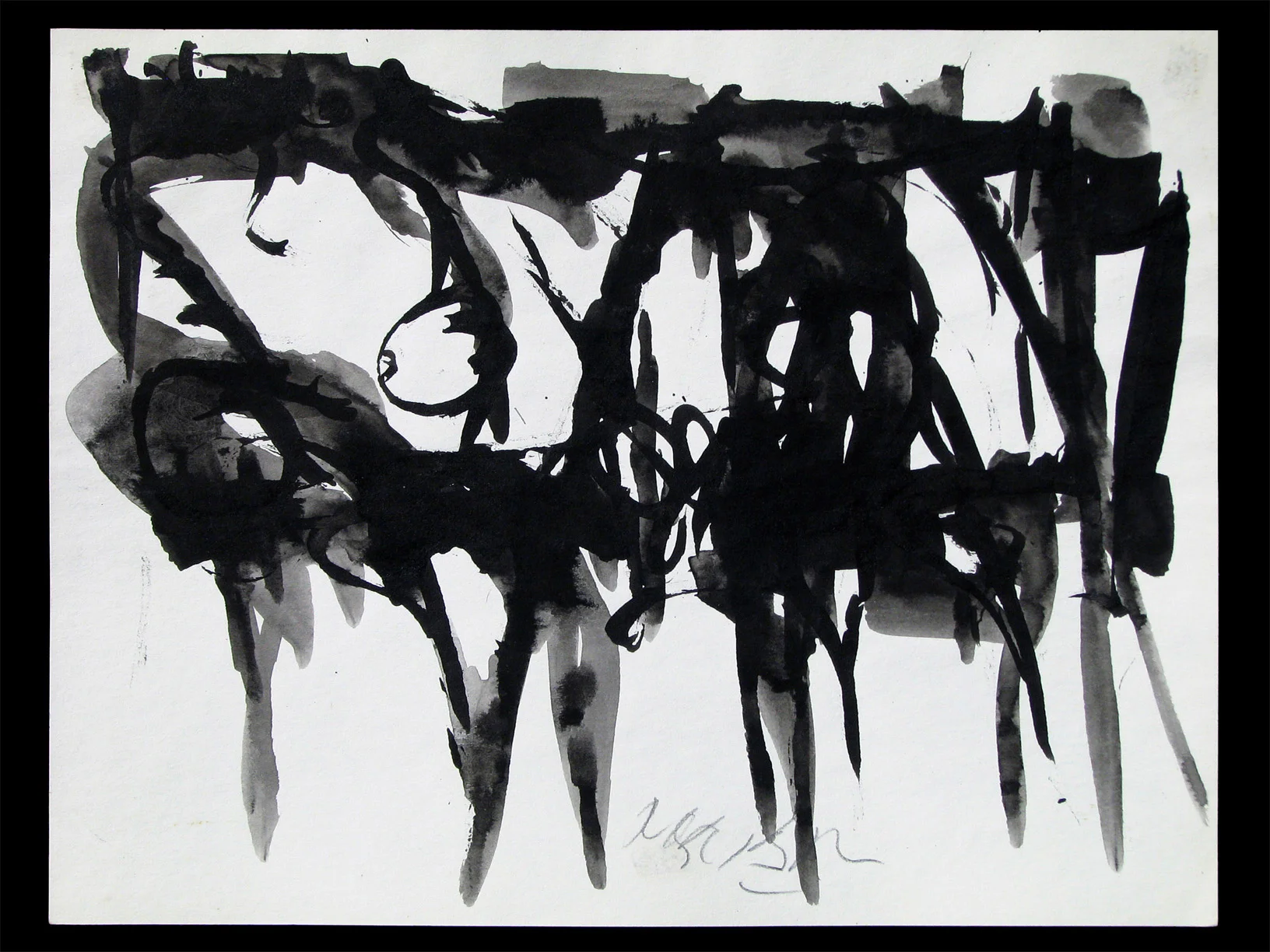 Rape of Lucrece Series 1953-58, black ink and wash on paper 8 ½ x 11” Nakian Family 60.50-101