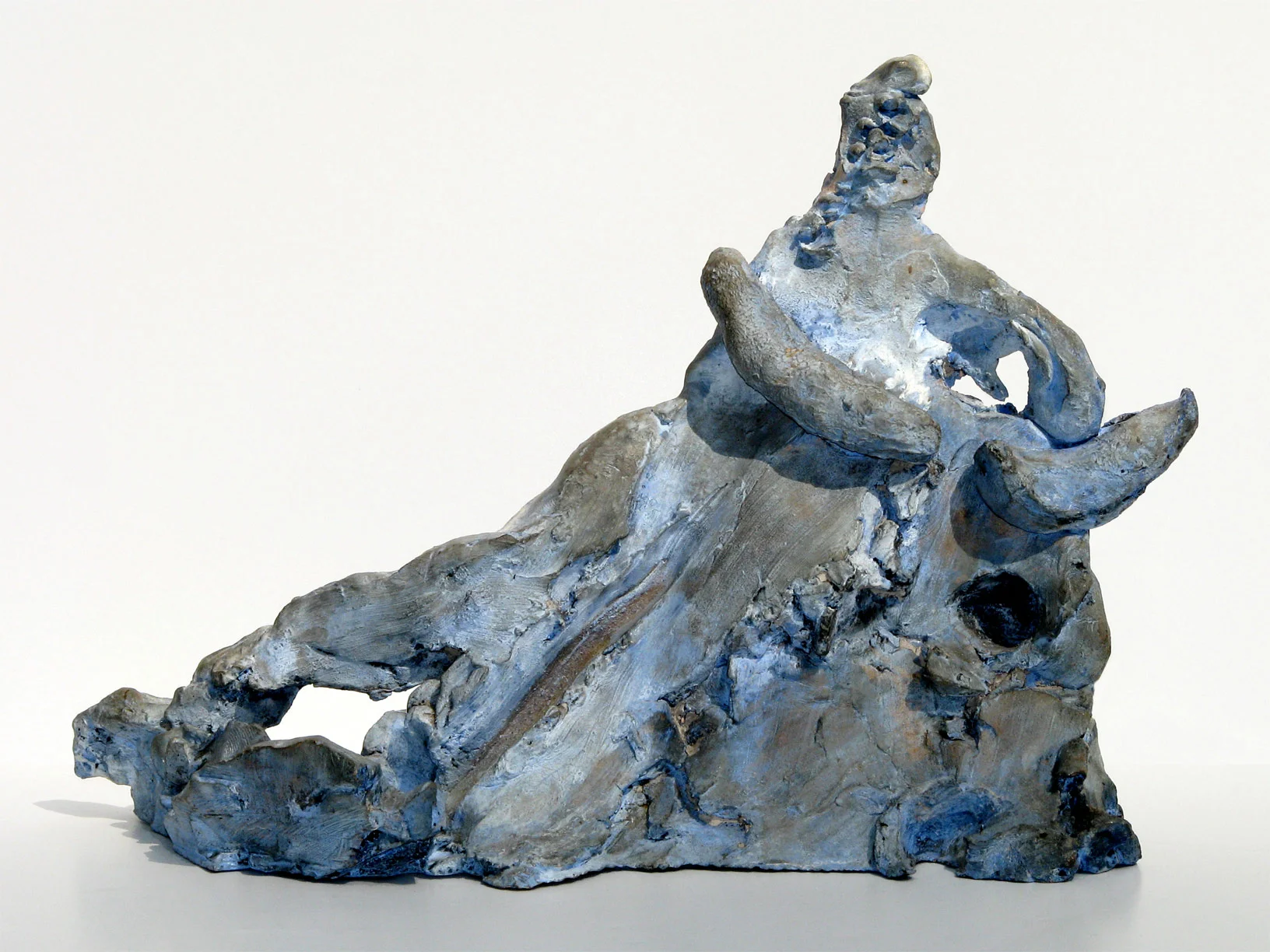 Voyage to Crete c.1960, terra cotta, with blue patina 9 ¾ x 14 x 5” Nakian Family 30.137