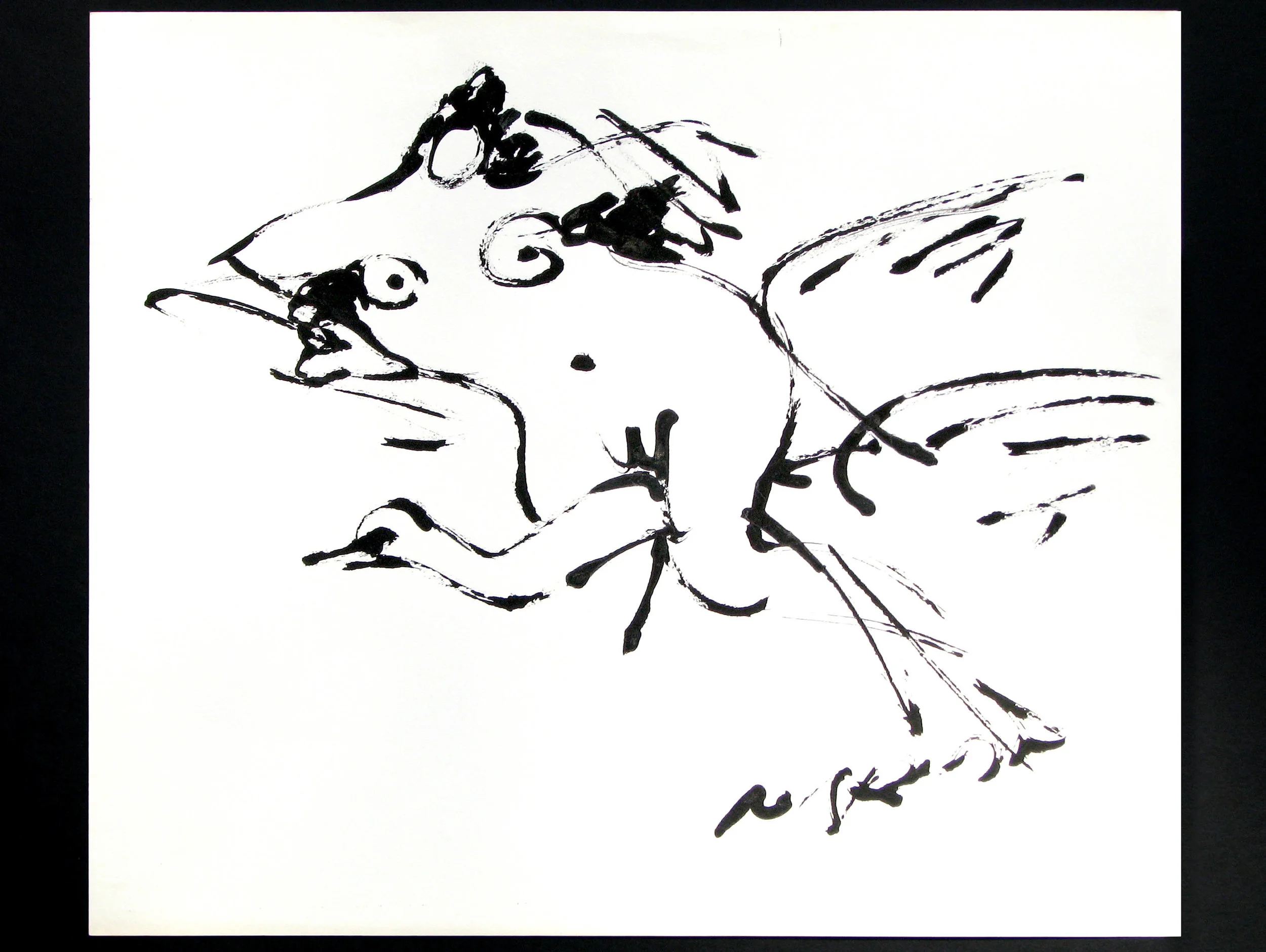 Leda and the Swan 1963-64, black ink on paper 18 1/8 x 16 ½” Nakian Estate 60.60-101