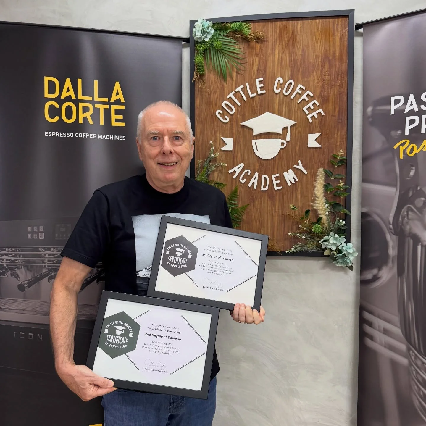 Barista Course Completion &middot; Cottle Coffee Academy
Started with curiosity, showed up with consistency, and finished with real progress.

Respect to the process, and to those who commit to it.

If you&rsquo;re thinking about learning coffee, sta