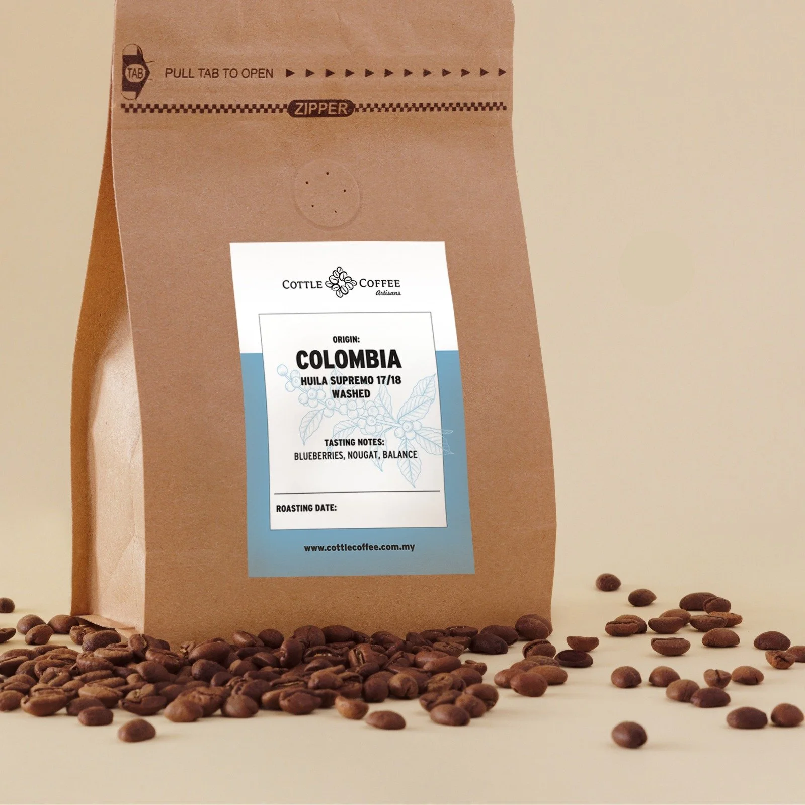 Cottle Coffee Colombia Huila Supremo – specialty coffee beans Malaysia