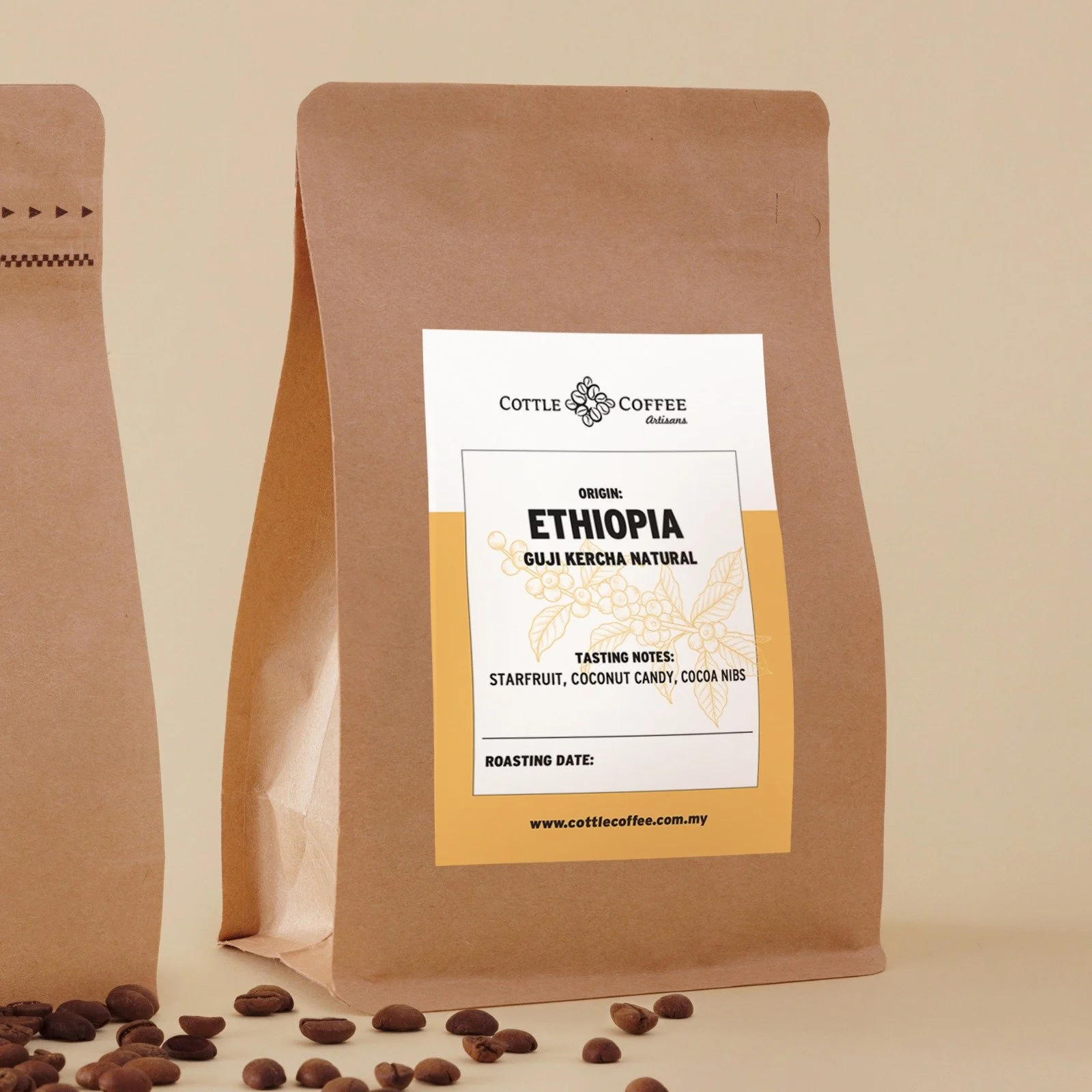 Cottle Coffee Ethiopia Guji Kercha – specialty coffee beans Malaysia