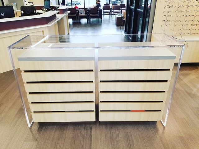 New acrylic eyewear display table #construction #carpentry #furniture #eyeweardisplay #corvallisoregon #tables #tabledisplay