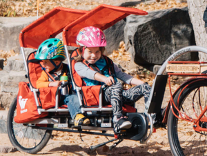 Weehoo tandem bike trailer for kids