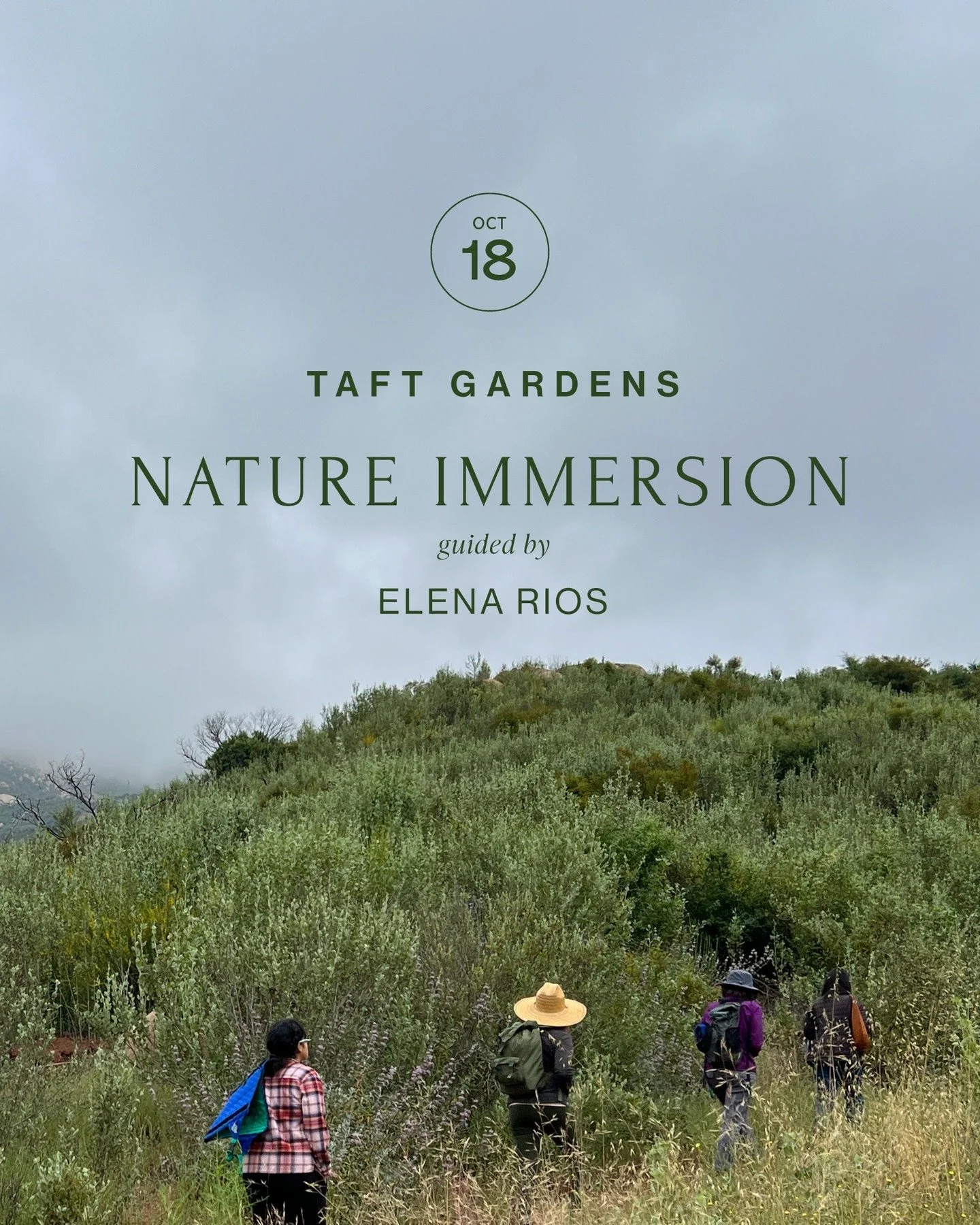 🌿 Join us for Nature Immersion with Elena Rios

Saturday, October 18, 2025
9:00 AM - 11:00 AM

The importance of our relationship to land, plants, and place is rooted in ancestral Indigenous Knowledge all over the world. Experience an integrative mi