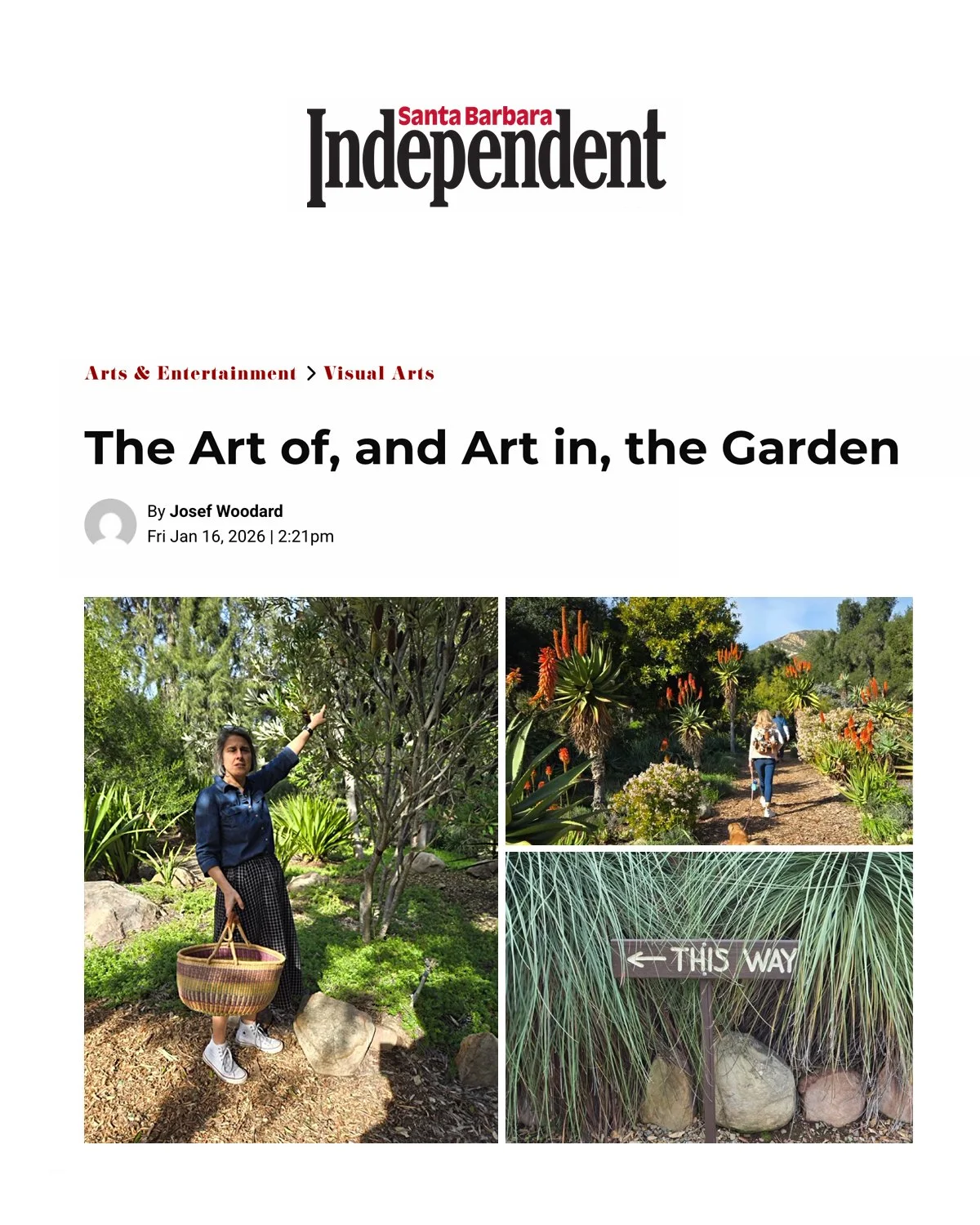 Many thanks to arts writer Josef Woodard @joewoodard_musicman and Santa Barbara Independent @sbindependent for covering our Art in Nature tour led by Artist and the Arts Chair of our Residency Program, Cassandra C. Jones @jpegmountain. 

Also, shout 