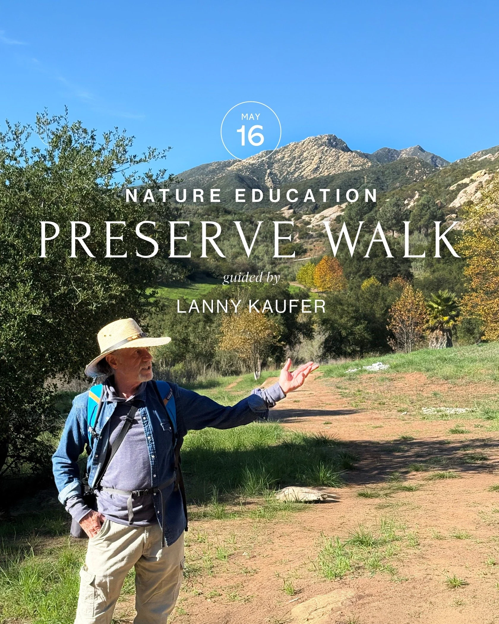 🌿 Nature Preserve Walk with Lanny Kaufer

Saturday, May 16, 2026
9:00 AM 11:00 AM

Join us for a unique nature education experience as we explore the trails of the Nature Preserve, only accessible through guided tours! With Lanny Kaufer leading the 