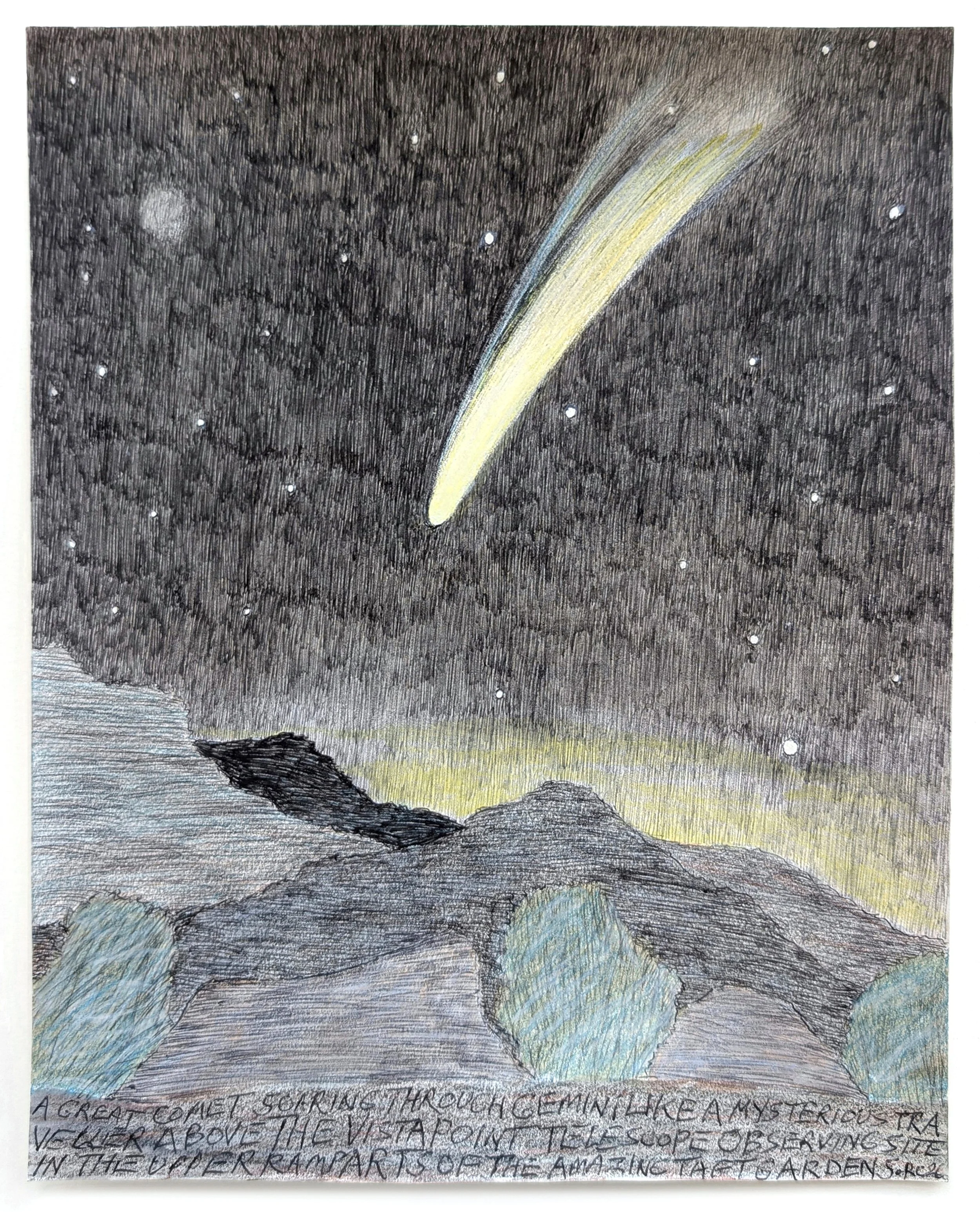 Comet Above the Observing Site, 2026