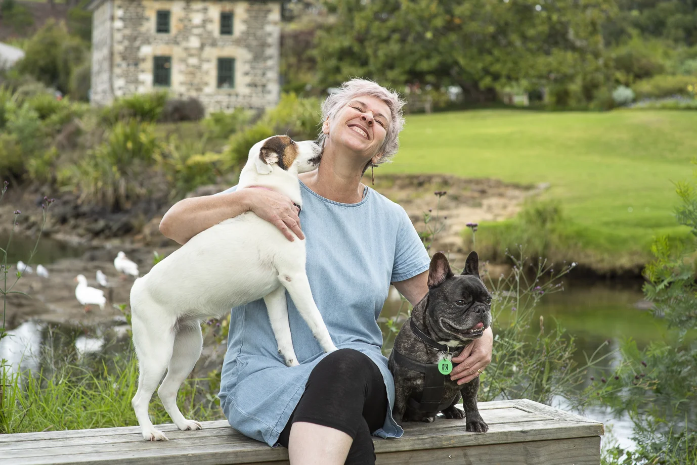 Janine &amp; Pooches.  PHOTOGRAPHY: Images copyright Claire Gordon, Flash Gordon Photography at  Take Five Agency, Design &amp; Marketing