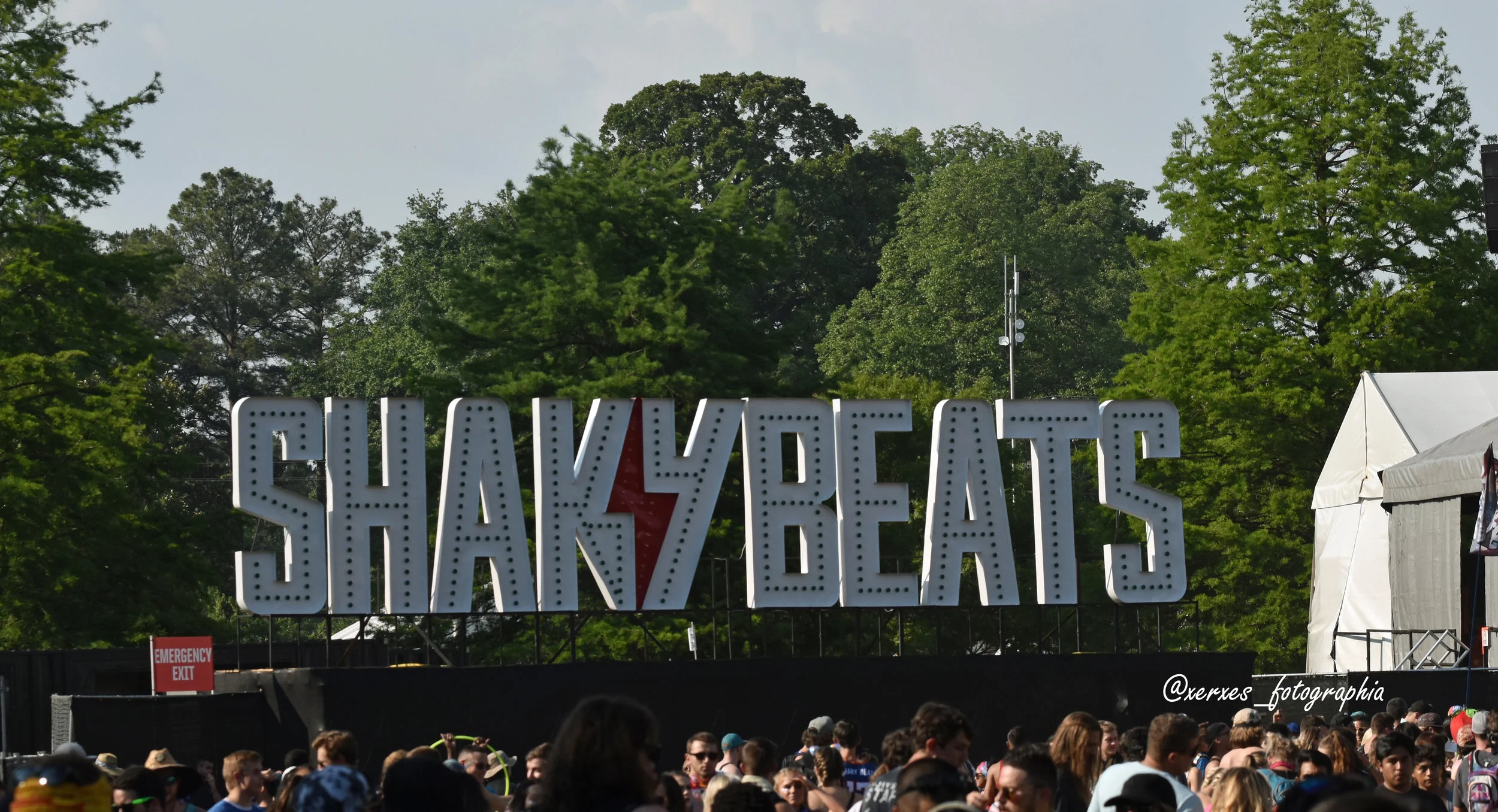 The Shaky Beats sign at Shaky Beats Music Festival 2018 in Atlanta, Georgia.