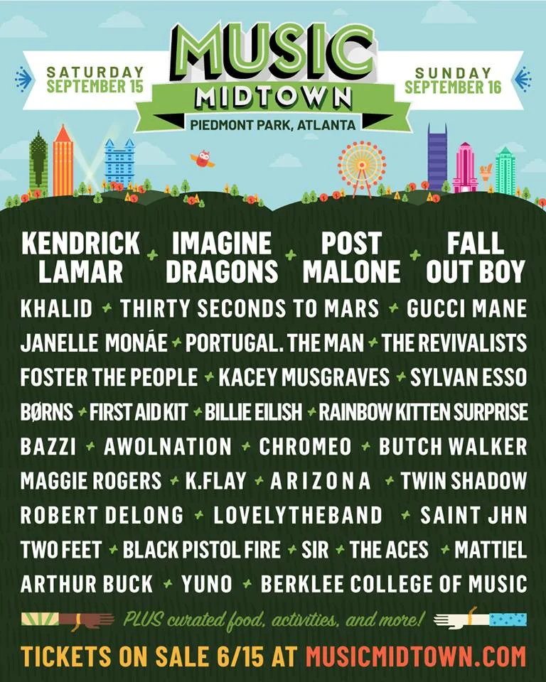 Music Midtown 2018 Line Up 
