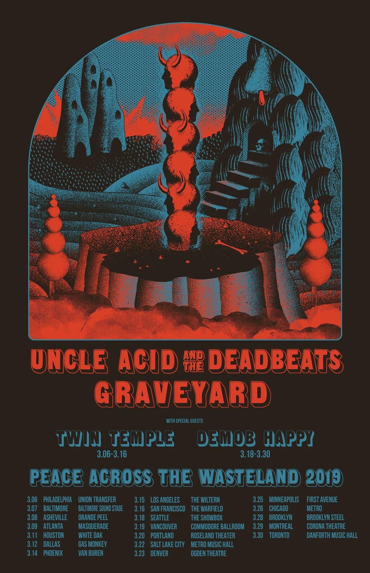 Peace Across the Wasteland Tour: Graveyard and Uncle Acid &amp; the Deadbeats w/ Twin Temple