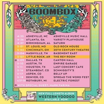 Boombox Announces Spring/Summer 2019 Tour! 