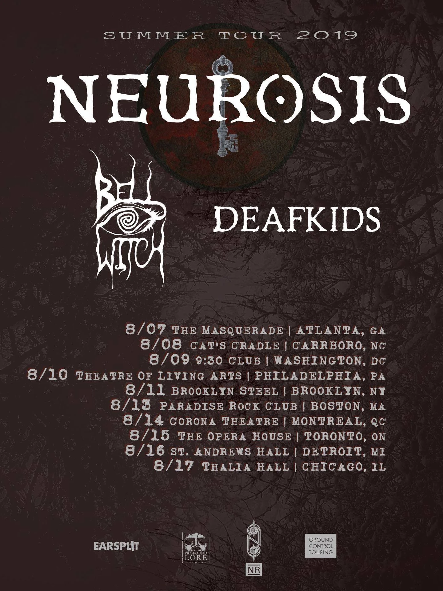 Summer Tour (2019): Neurosis / Bell Witch / Deaf Kids