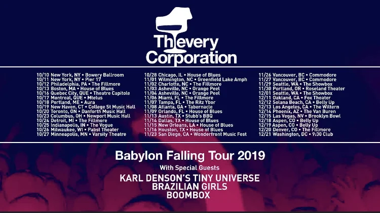Babylon Falling Tour: Thievery Corporation Returns to the Tabernacle!