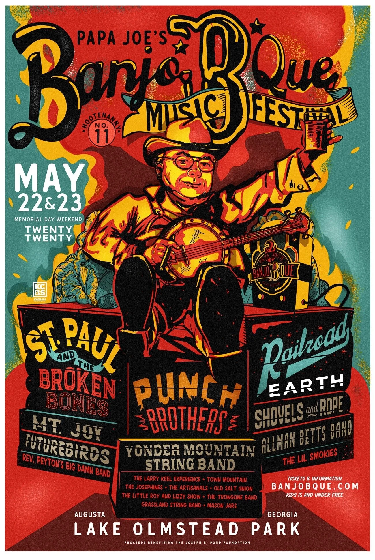 St. Paul & the Broken Bones, Railroad Earth, Punch Brothers, and many more announced for the 11th Annual Papa Joe’s Banjo-B-Que!