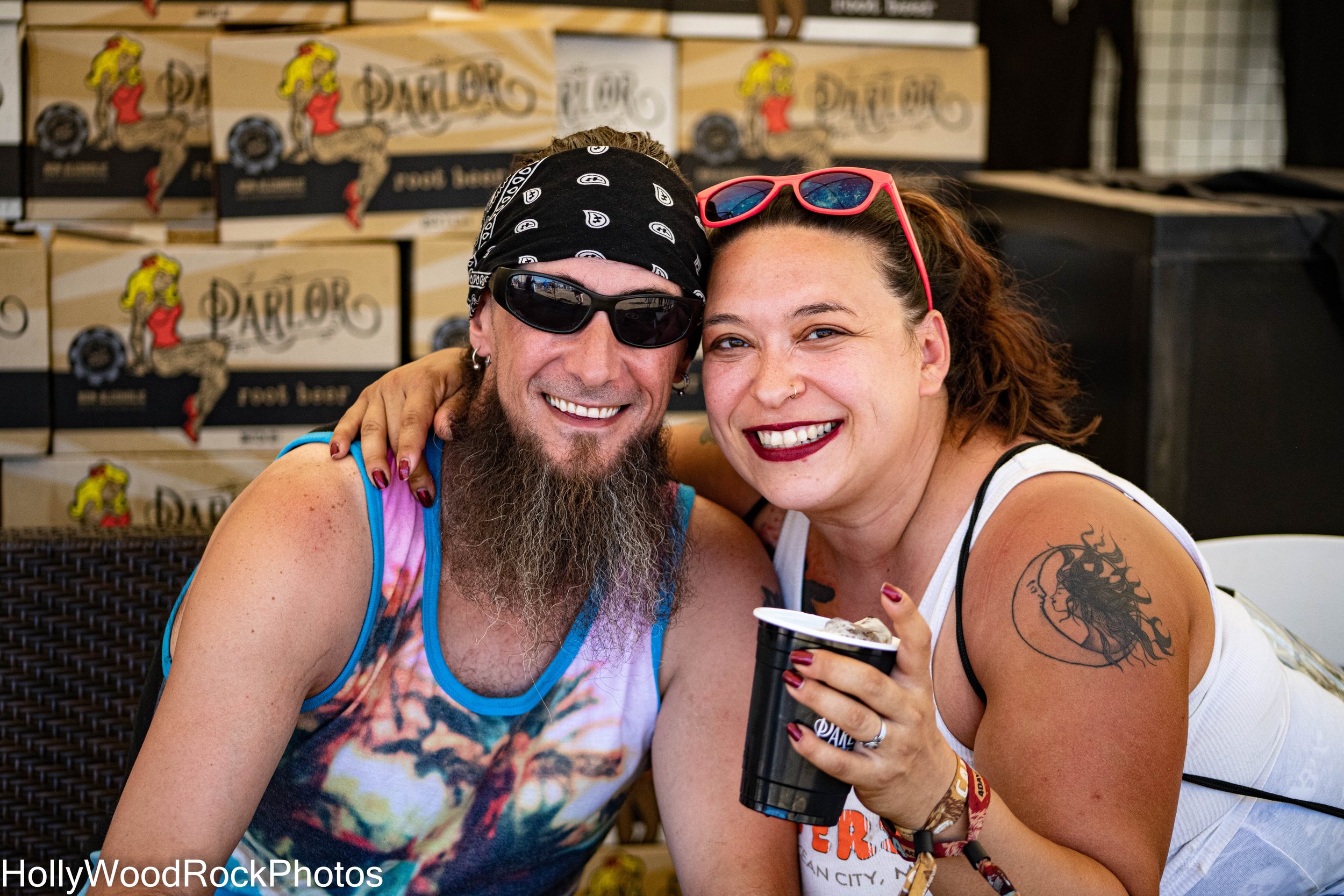 A Couple Enjoying Some Parlor Root Beer at Blue Ridge Rock Festival by Holly Williams