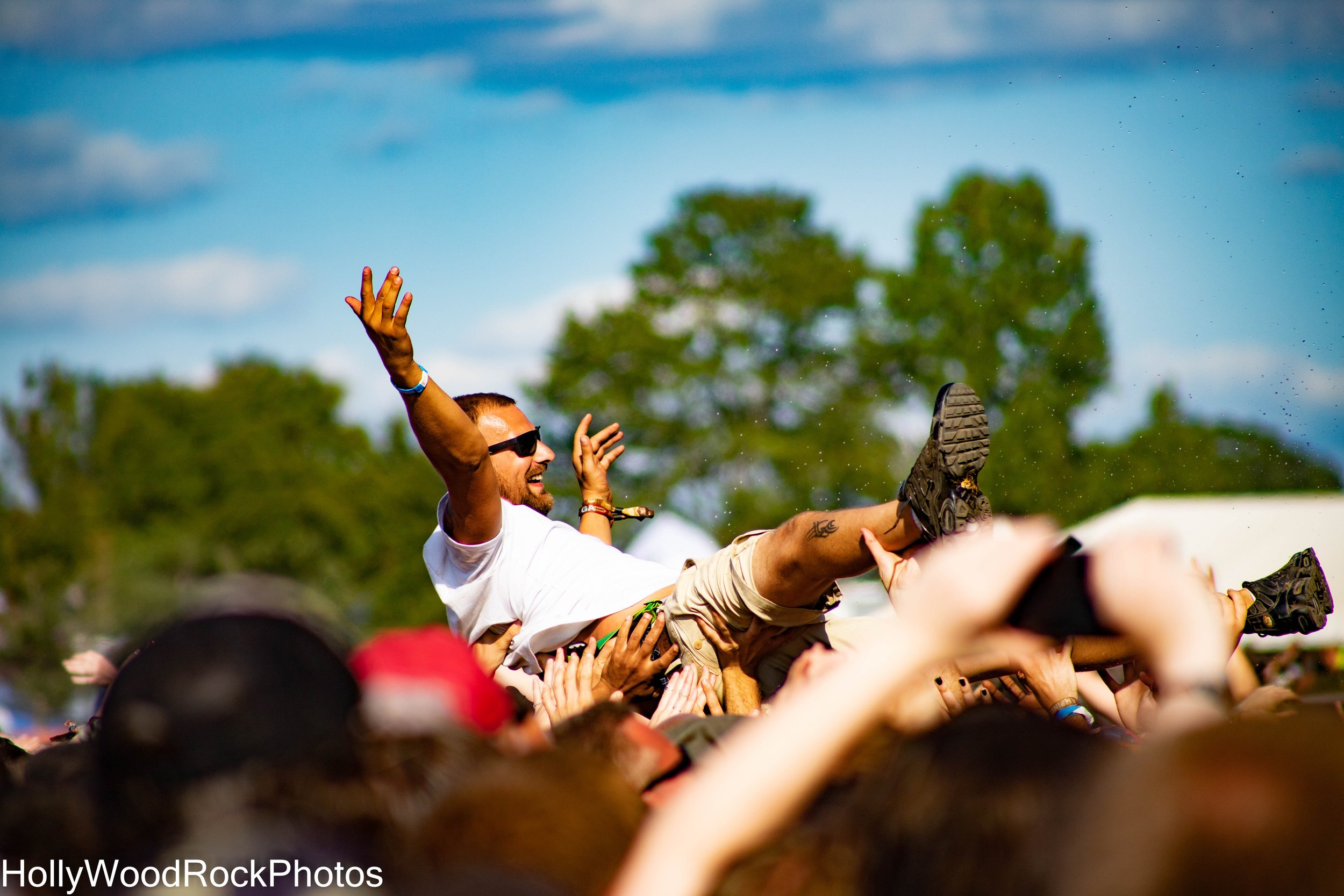 Crowd Surfers at Blue Ridge Rock Festival by Holly Williams