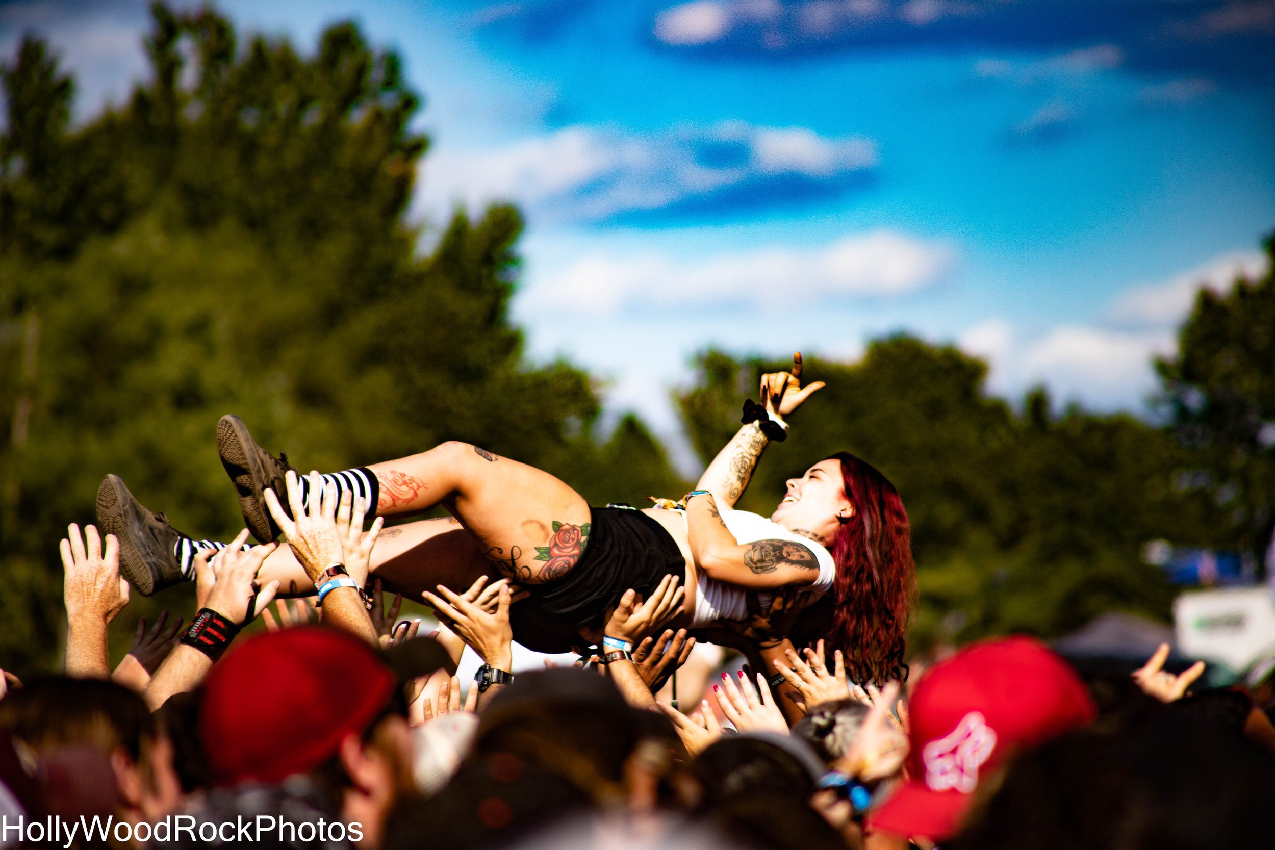 Crowd Surfers at Blue Ridge Rock Festival by Holly Williams