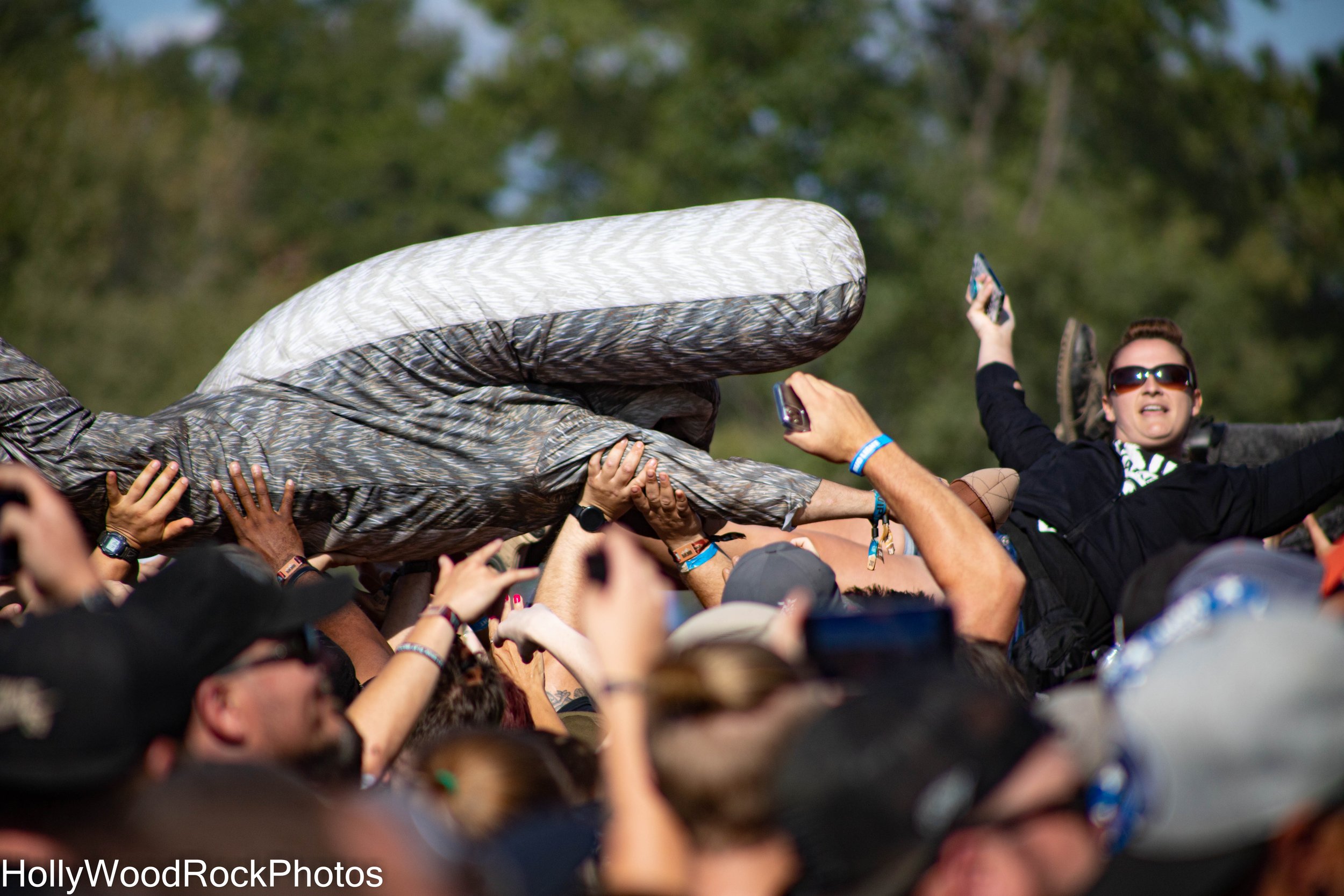 Crowd Surfers at Blue Ridge Rock Festival by Holly Williams